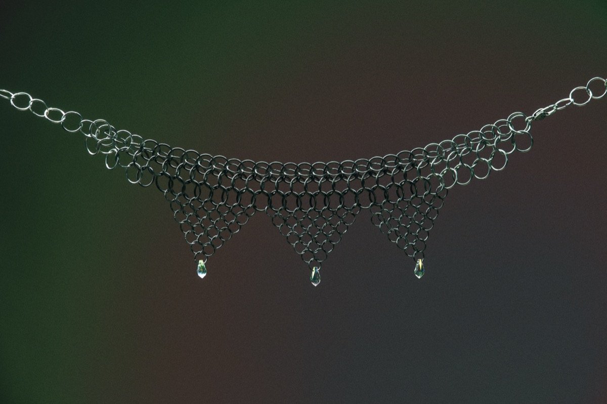 Tear Drop chainmail collar