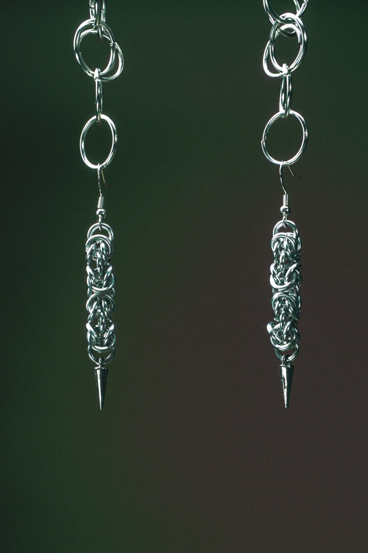 Handmade chainmail earrings