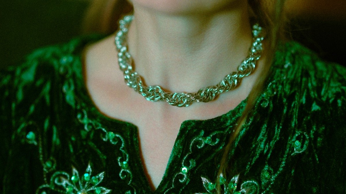 Handmade chainmail necklace